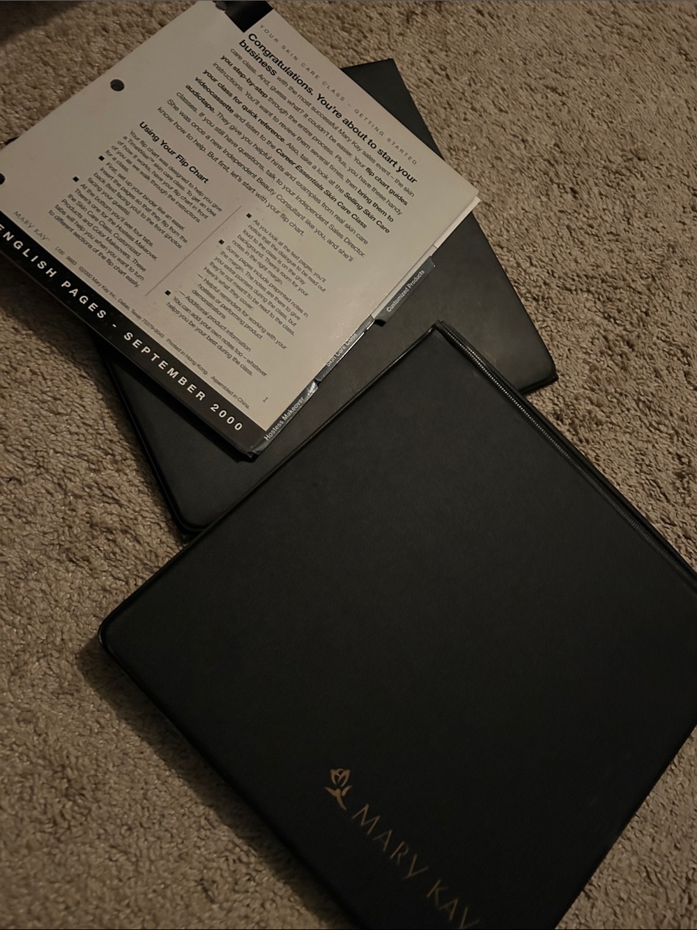 Mary Kay Vintage Black flip book binder and flip chart 2000